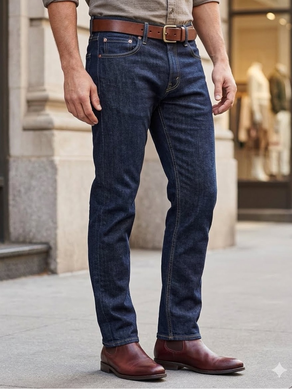Men's Levi’s 511 Dark Blue Straight-Leg Jeans L34W42